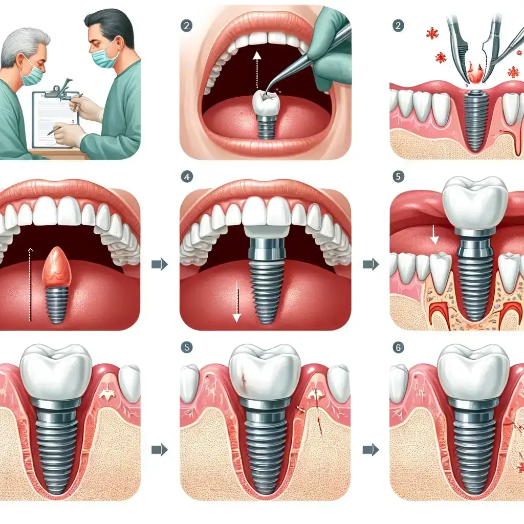 خطوات إجراء جراحة زراعة الأسنان الفورية